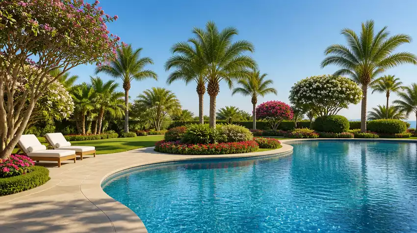Decorative Trees for Poolside Bliss
