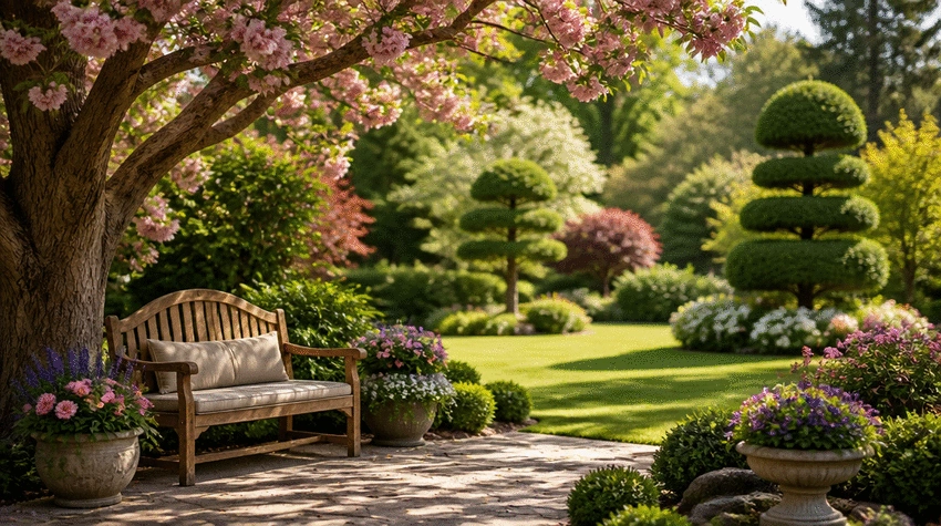 Elegant Outdoor Spaces with Trees