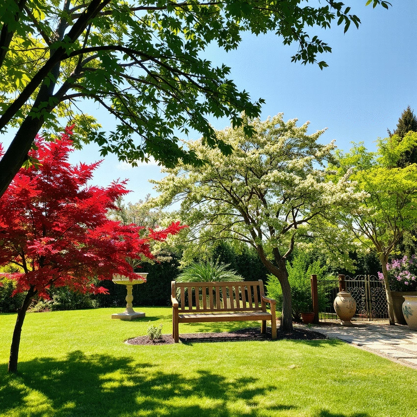 using decorative trees to enhance outdoor spaces