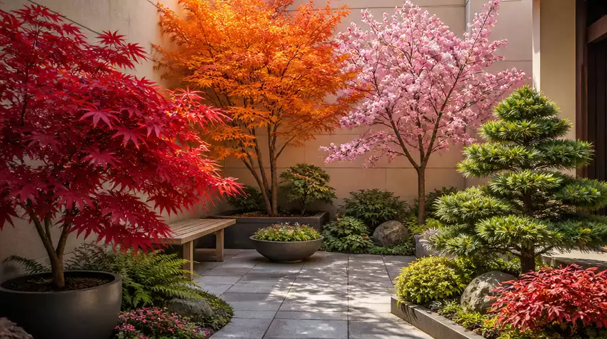 Vibrant Trees for Compact Courtyards